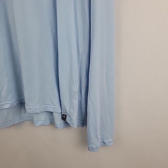 Free Fly Shirt Mens XXL Light Blue Bamboo Lightweight Long Sleeve Crew Neck - Picture 6 of 10